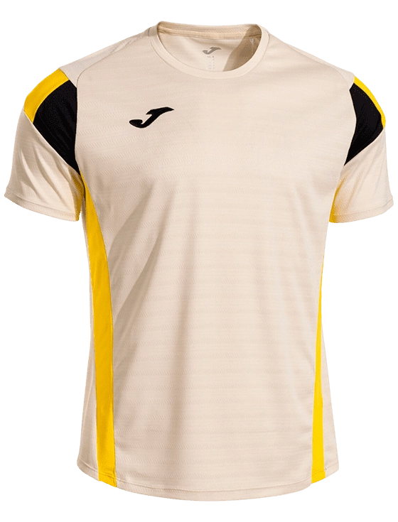 Футболка Joma Montreal Short Sleeve T-Shirt M (Бежевый/Желтый)