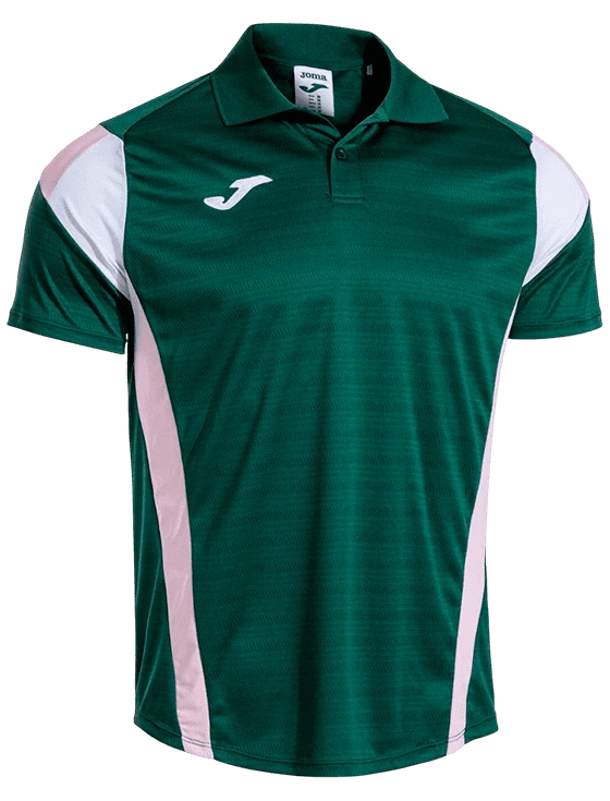 Поло Joma Montreal Short Sleeve Polo M (Зеленый/Розовый)