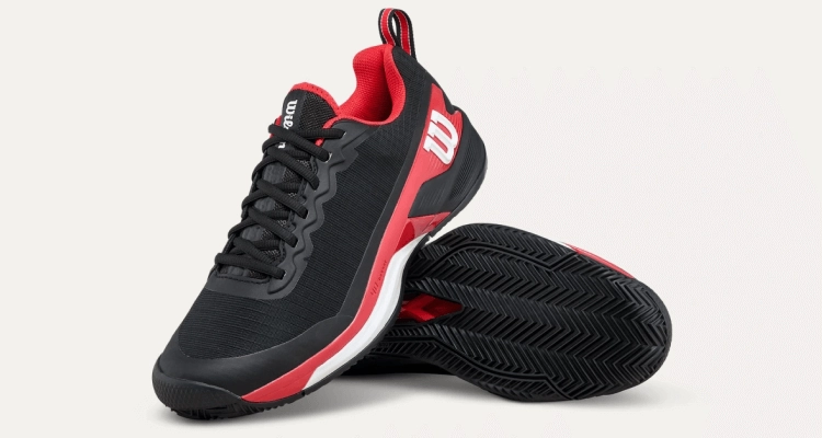 Кроссовки мужские Wilson Rush Pro 4.5 Clay (Black/Infrared/White) на сайте ten-nis.ru