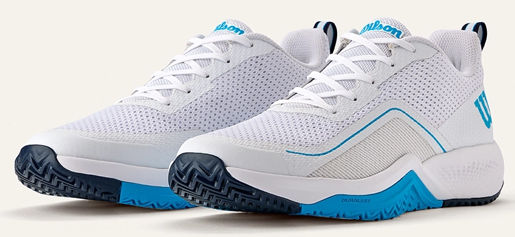 Мужские теннисные кроссовки Wilson Rush Pro Lite (White/Atomic Blue/Navy Blazer) для всех покрытий в магазине Корт