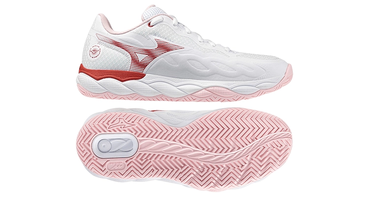 Кроссовки женские Mizuno Wave Enforce Court AC (White/Pinkesque/Barbados Cherry)