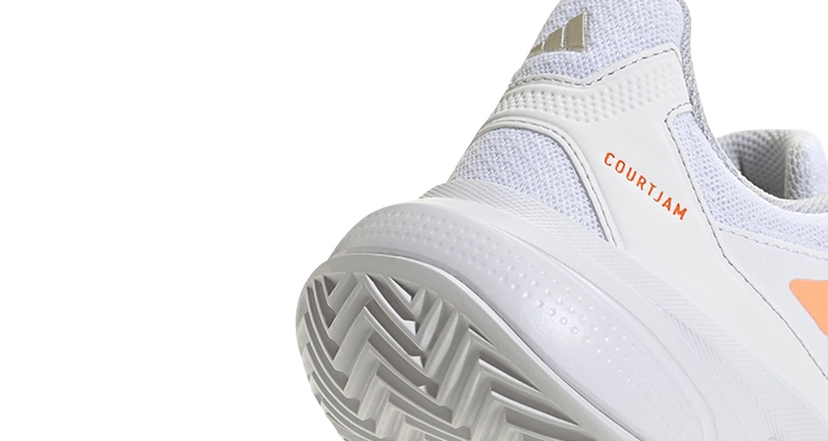 Кроссовки женские Adidas Courtjam Control 3 (FTWR White/Beam Orange/Crystal White)