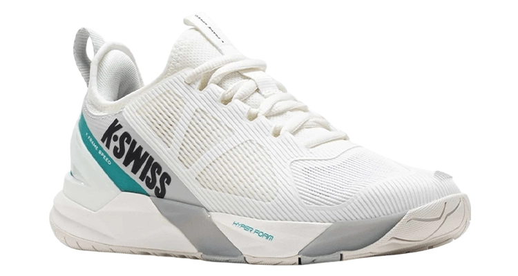 Кроссовки женские K-Swiss K-Frame Padel (Белый/Серый/Ярко Синий) на сайте ten-nis.ru