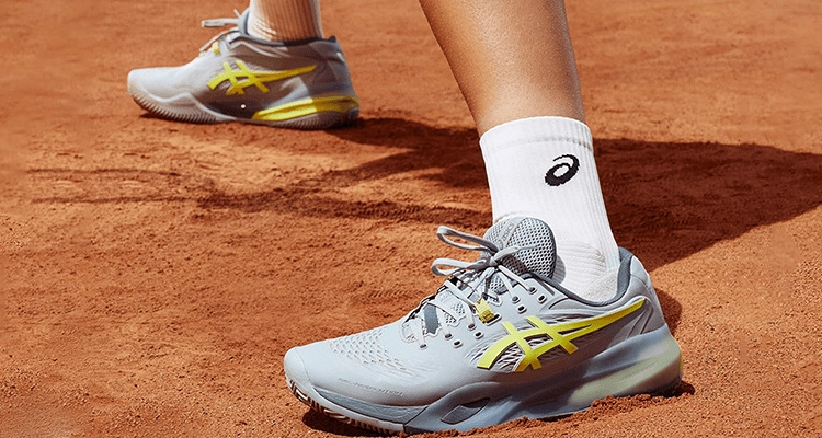 Кроссовки мужские Asics Gel-Resolution X Грунтовые (Серо-Голубой/Фисташковый) на сайте ten-nis.ru