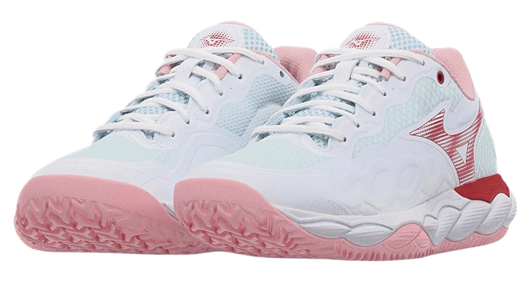 Кроссовки женские Mizuno Wave Enforce Court AC (Белый/Розовый/Вишневый) в магазине Корт