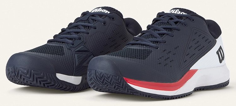 Мужские кроссовки для большого тенниса Wilson Rush Pro Ace M (Navy Blaze/White/Wilson Red) в магазине Корт