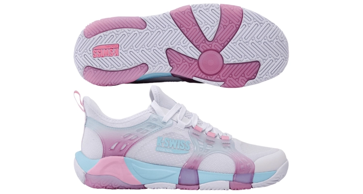 Кроссовки K-Swiss K-Frame Padel (White/Soft Neon Blue/Neon Buble Gum) для женщин