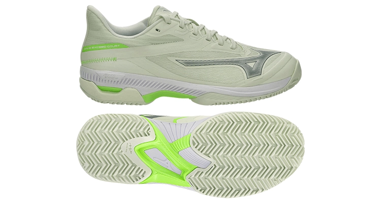Кроссовки женские Mizuno Wave Exceed Court Padel (Phantom Green/White/Glowing Apple)