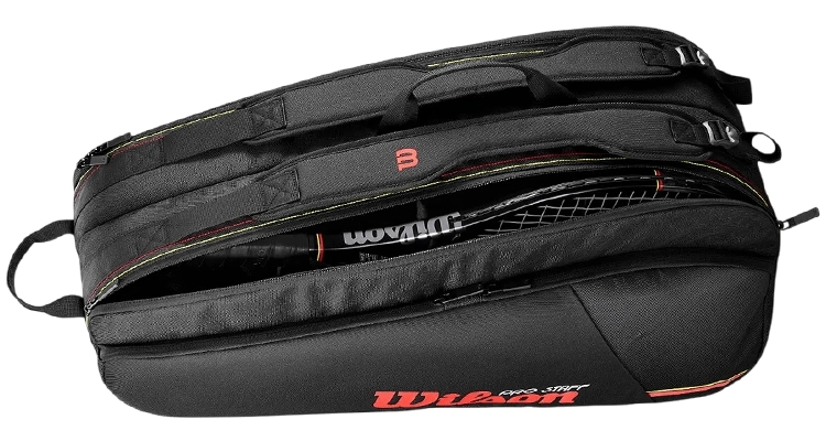 Сумка Wilson для тенниса Pro Staff Classic 6PK (Черный/Красный) на сайте ten-nis.ru