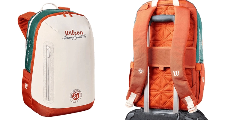 Рюкзак Wilson Super Tour Roland Garros Backpack 2026 (Кремовый/Коричневый/Зеленый) на сайте ten-nis.ru