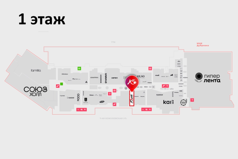 Новый адрес магазина Корт на карте