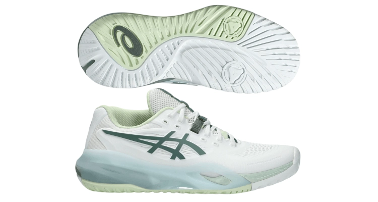 Женские кроссовки Asics Gel-Resolution X (White/Monument Blue) для всех типов кортов