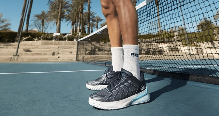 Кроссовки мужские K-Swiss Ultrashot 4 (Черный/Белый/Голубой) на сайте ten-nis.ru