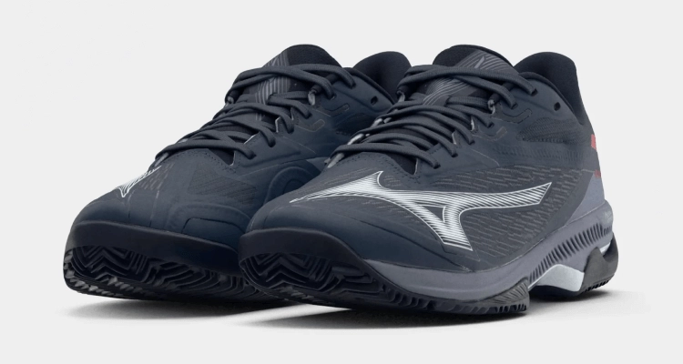 Кроссовки мужские Mizuno Wave Exceed Court Clay (Odyssey Gray/White/BlueGranite) на сайте ten-nis.ru