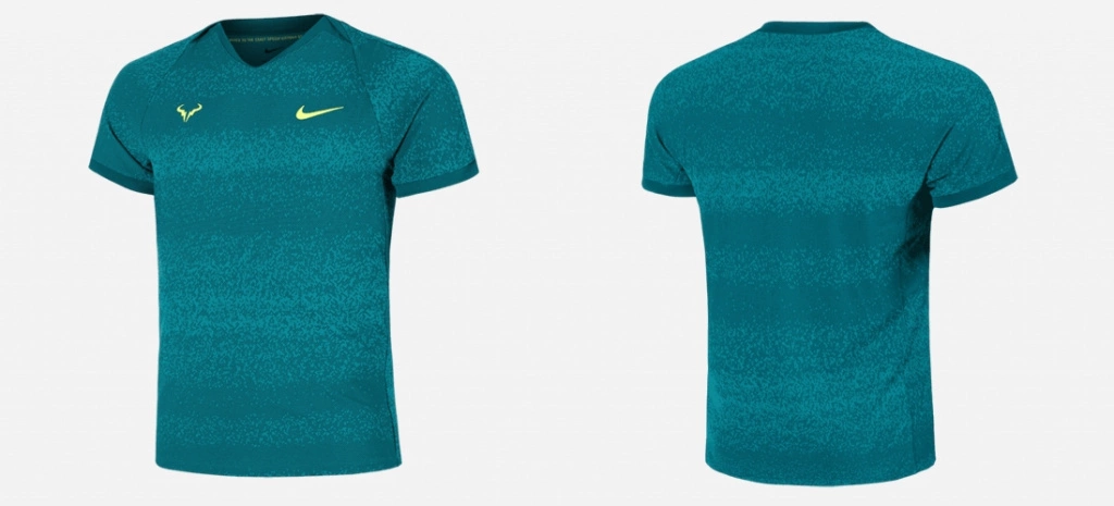 Футболка для тенниса Nike Rafa T-Shirt M (Turquoise) в маганизе Корт Мужская теннисная футболка Nike Rafa T-Shirt M (Turquoise)