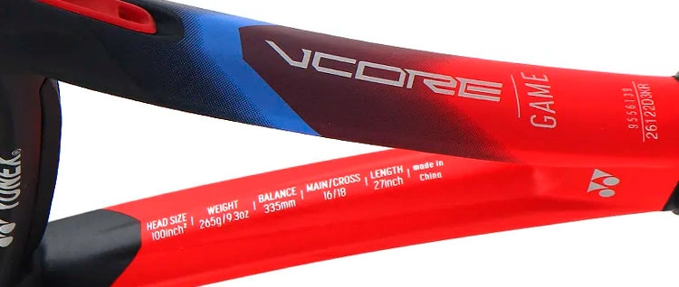 Ракетка для тенниса Yonex VCore Game 2023 с технологией ISOMETRIC Теннисная ракетка Yonex VCore Game 2023 с чехлом для хранения