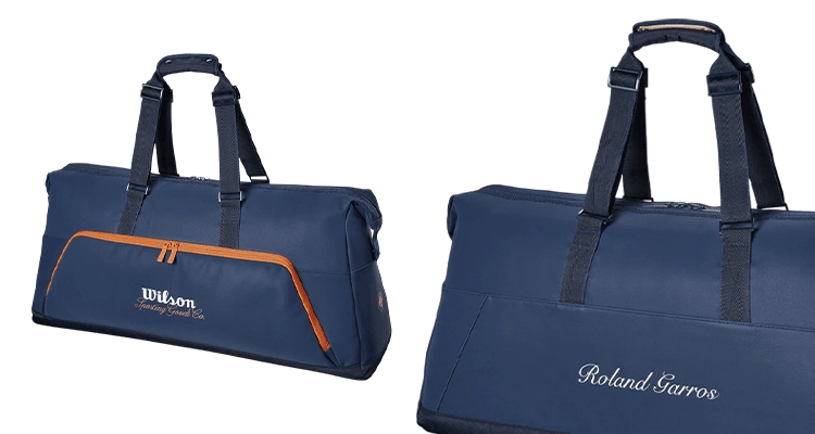 Сумка Wilson для тенниса Roland Garros Large Duffle 2026 (Синий/Коричневый) на сайте Ten-nis.ru