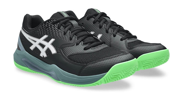 Кроссовки мужские Asics Gel-Dedicate 8 (Черный/Зеленый) на сайте ten-nis.ru