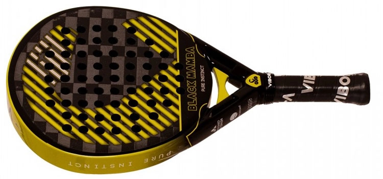 Профессиональная ракетка Vibor-A Black Mamba Evo Pro Black 2026 с карбоновой рамой в магазине ten-nis.ru