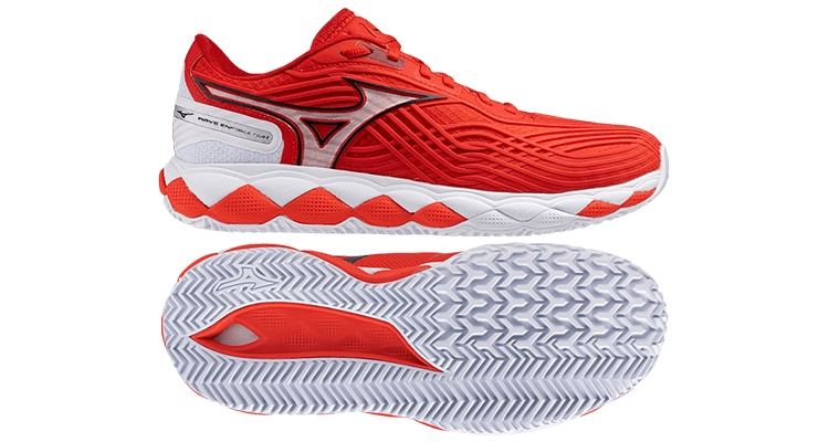 Кроссовки мужские Mizuno Wave Enforce Tour 2 Clay (Fiery Red/White/Sun-Dried Toma)