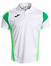 Поло Joma Montreal Short Sleeve Polo M (Белый/Зеленый) Фото 1