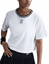 Футболка Nike Court Dri-FIT Heritage SS Crop Tee W (Белый) Фото 4