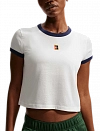 Футболка Nike T-Shirt Heritage W (Белый/Полуночный Синий) Фото 1