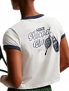 Футболка Nike T-Shirt Heritage W (Белый/Полуночный Синий) Фото 2
