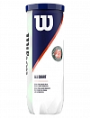 Теннисные мячи Wilson Roland Garros All Court x3 Фото 1