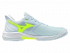 Кроссовки женские Mizuno Wave Exceed Tour 7 Грунтовые (Ледяная Вода/Молниеносный Желтый/Белый) Фото 2