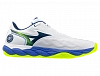 Кроссовки мужские Mizuno Wave Enforce Court AC (Белый/Ослепительно-Синий/Молния) Фото 1