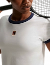 Футболка Nike T-Shirt Heritage W (Белый/Полуночный Синий) Фото 3